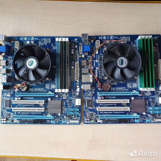 Материнская плата с процессором и памятью