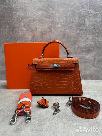 Сумка женская Hermes Kelly 22 крокодил