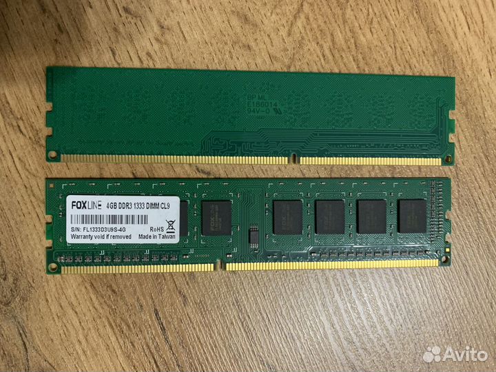 Оперативная память ddr3 Foxline 4gb