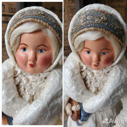 Снегурочка ватная ссср.Авторская работа.Винтаж