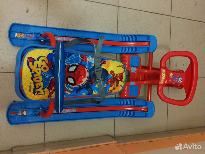 Санки с рулем 