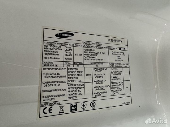 Холодильник samsung no frost