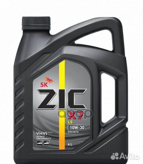 Масло моторное ZIC X7 LS 10W-30 синтетическое 4 л