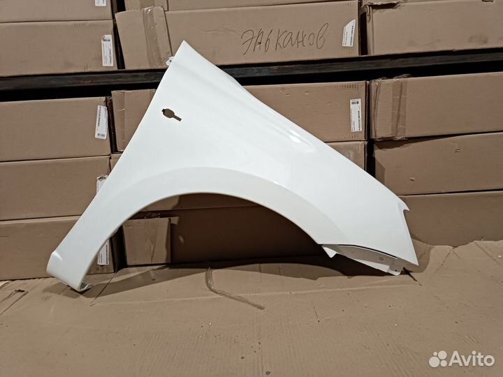 Крыло лада гранта правое цвет белый (пластик)