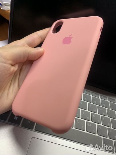 Розовый /персиковый чехол на iPhone XR (оригинал)