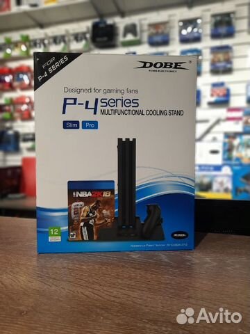 Подставка Dobe для PS4 Slim/Pro с охлаждением