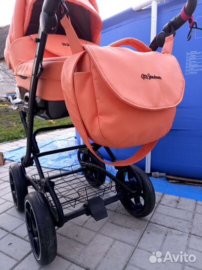 Коляска mr Sandman Maestro Цвет персиковый,кожа