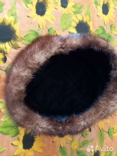 Норковая шапка мужская бу