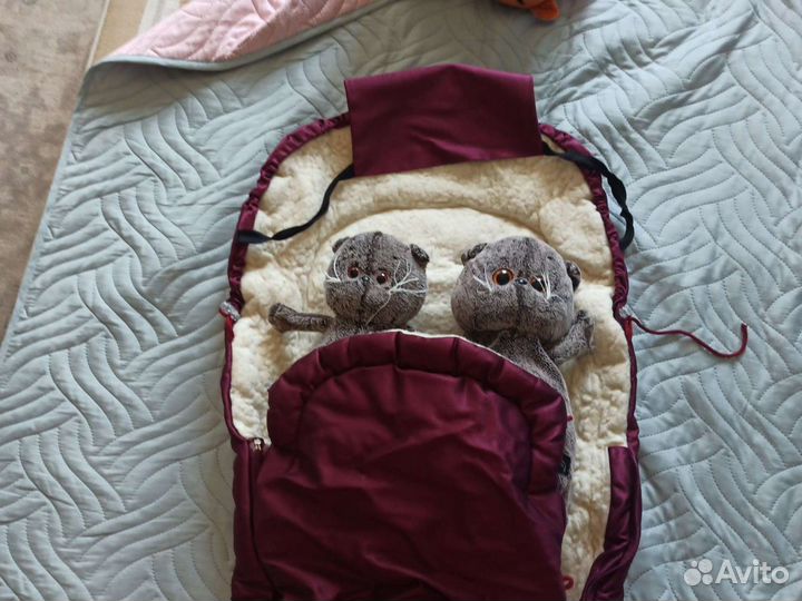Конверт для младенцев в коляску, овчина
