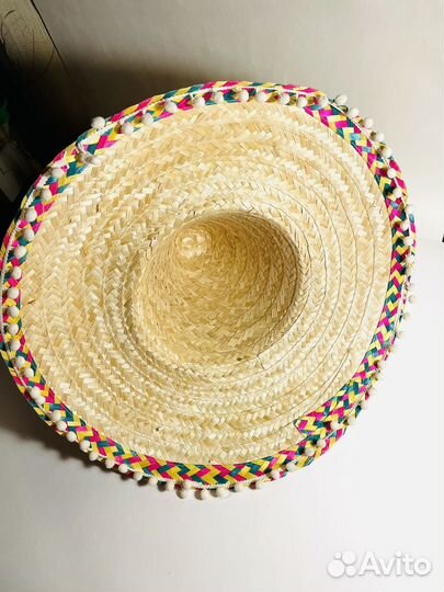 Шляпа мексиканская самбреро соломенная