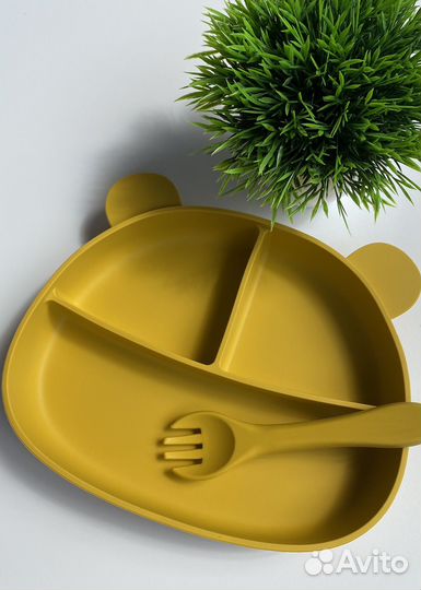 Секционная тарелка с вилкой