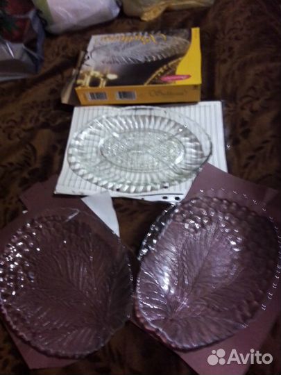 Тарелки Барановка 60 гг и набор pasabance -стекло