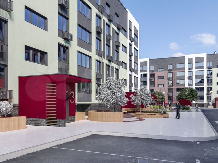 2-к. квартира, 57,4 м², 4/5 эт.