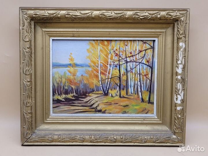 Картина холст масло Пейзаж Осень Автор Сергеев