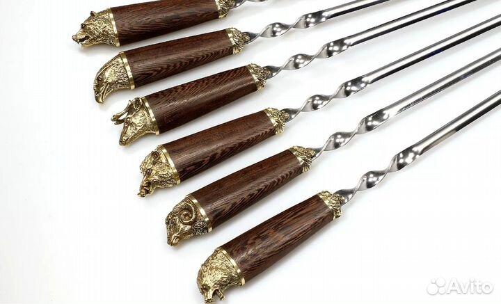 Шампура Звери набор подарочный