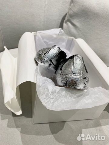 Кеды Maison Margiela silver Tabi Унисекс