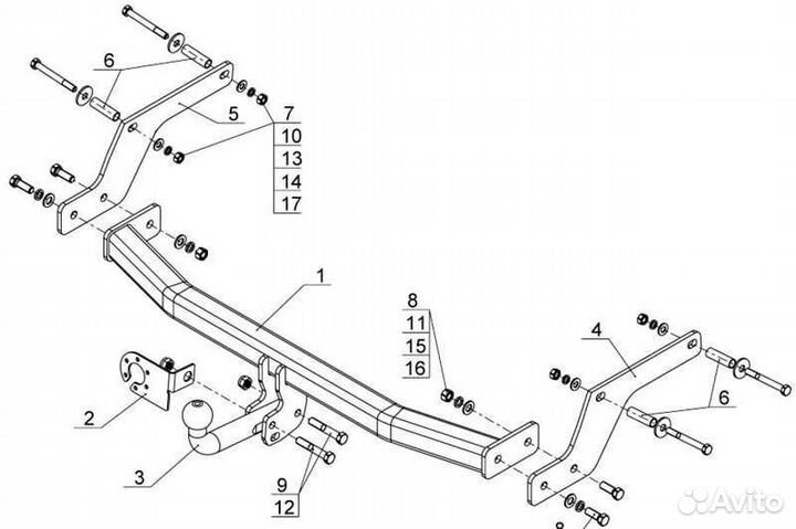 Фаркоп renault logan2