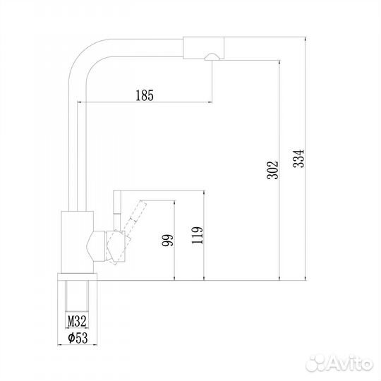 Смеситель для кухни Fmark FS8233C, бронза