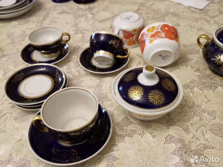 Кобальтовая посуда разная