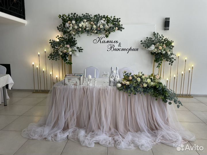 Декор, оформление свадьбы, предидмум, фотозоны