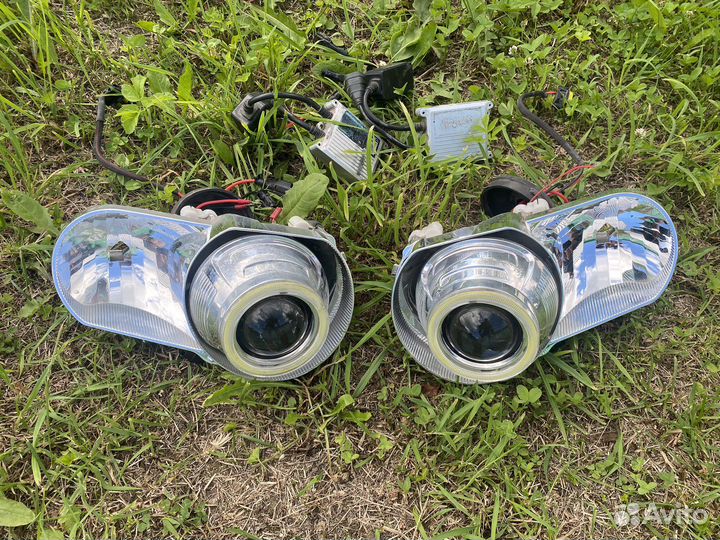 Комплект линз ford focus 2 рестайлинг, стекла фар