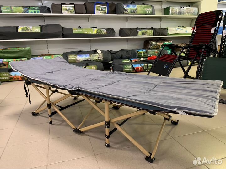 Раскладушка туристическая, 190х70см. до 200кг