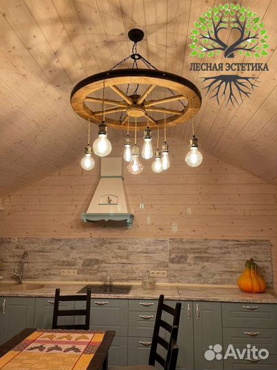 Интерьерные светильники из натурального дерева