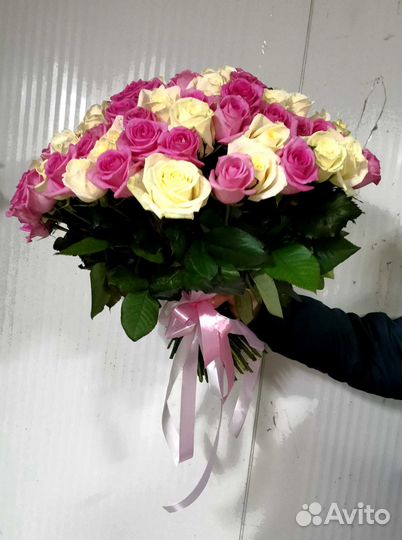 Розы с доставкой, букет роз 101 шт