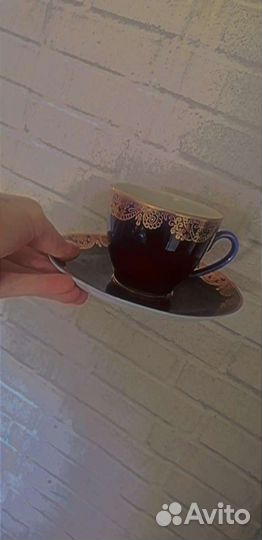 Чашка с блюдцем фарфор