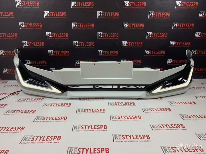 Сплиттер на бампер Toyota Land Cruiser Prado 120