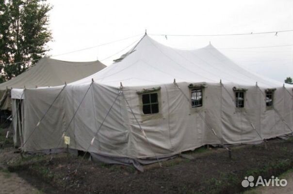 Армейская брезентовая палатка 40 местная