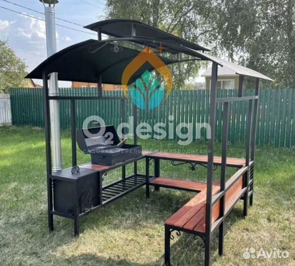 Мангал с печью под казан от производителя