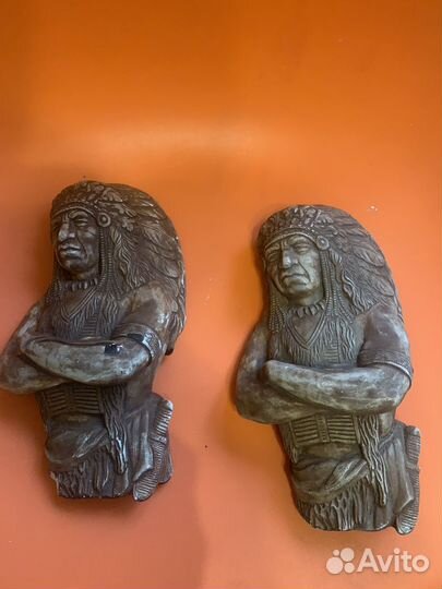 Настенное панно- барельеф Индеец