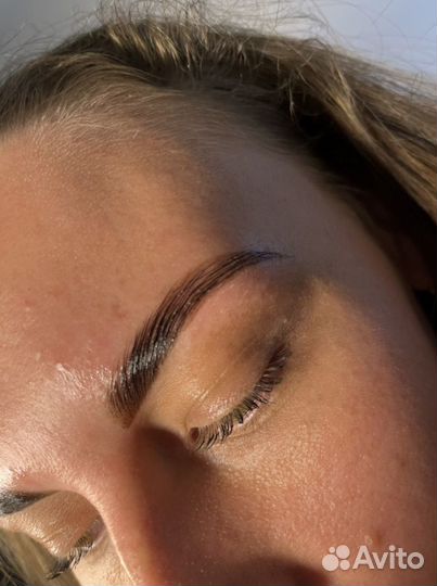 Наращивание ресниц/ оформление бровей