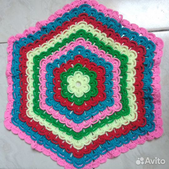 Сидушки на стулья вязанные, 59х50 см, 5 шт