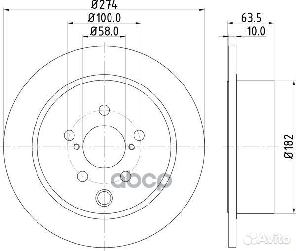 Диск тормозной зад ND7009K nisshinbo