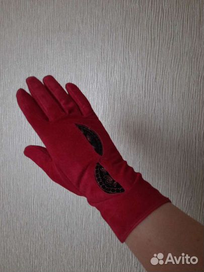 Перчатки замшевые, 7 размер