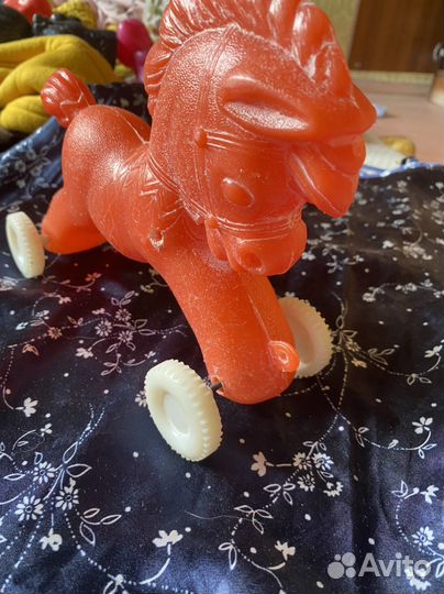 Игрушки СССР коняшка на веревочке