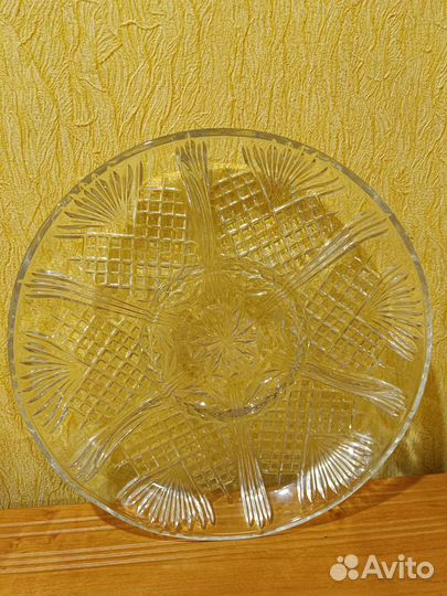 Хрустальная менажница СССР