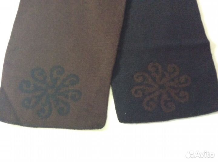 Двухцветный вязаный уютный шарф, арт 320