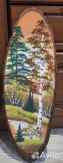 Картина на спиле дерева