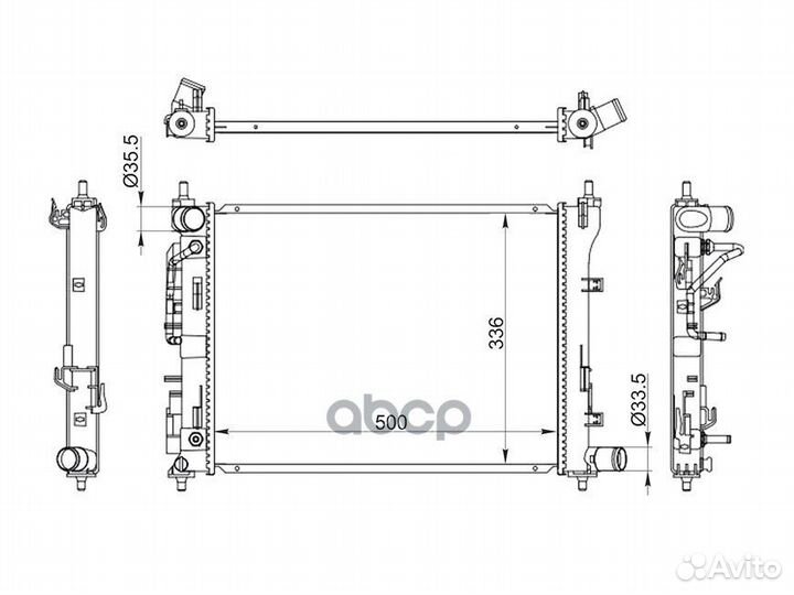 Радиатор Hyundai Solaris 17- / Kia Rio 16