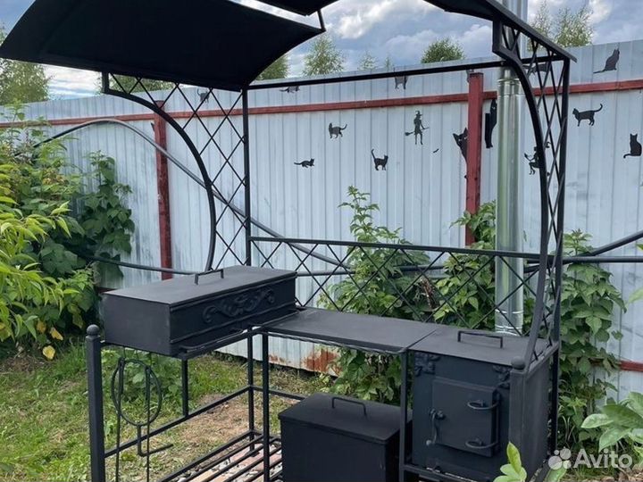 Мангал, мангал с казаном, мангал с крышей под ключ