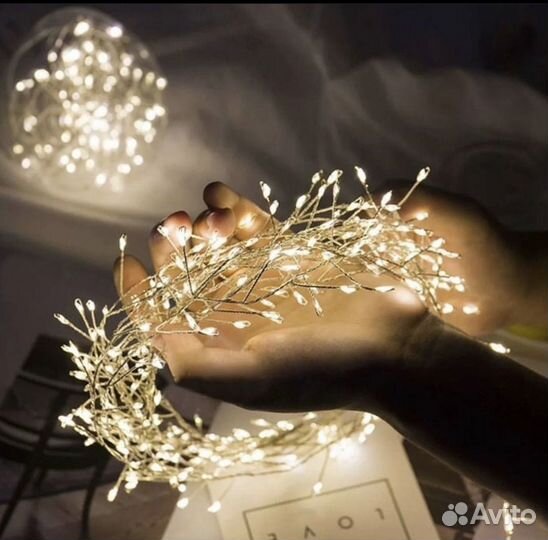 Гирлянда Роса хвойная лапа (мишура) на елку