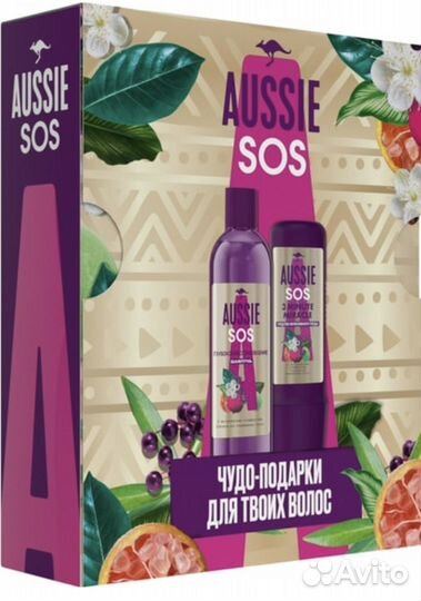Набор Aussie Шампунь SOS 290мл+Aussie уход 225мл
