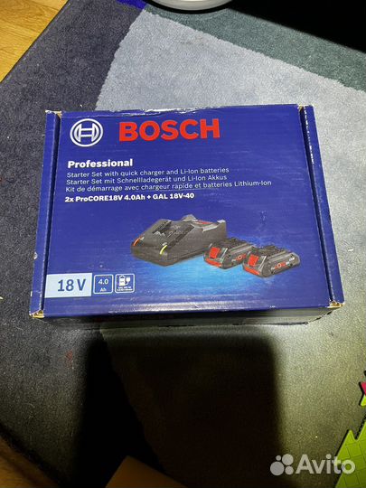 Bosch 2 акб-18V ProCore-4ah и зарядка GAL 18V-40
