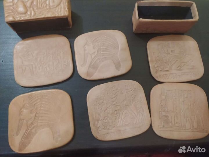 Подставки под бокалы кожа