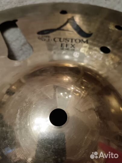 Тарелка Zildjian a custom EFX 18 после ремонта