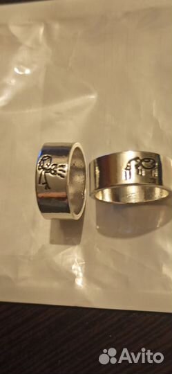 Новые парные кольца с рисунком