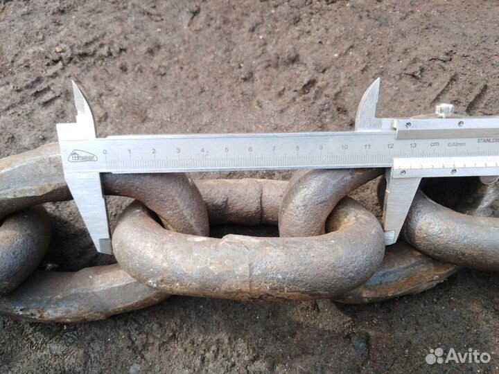 Цепь металлическая б/у якорная